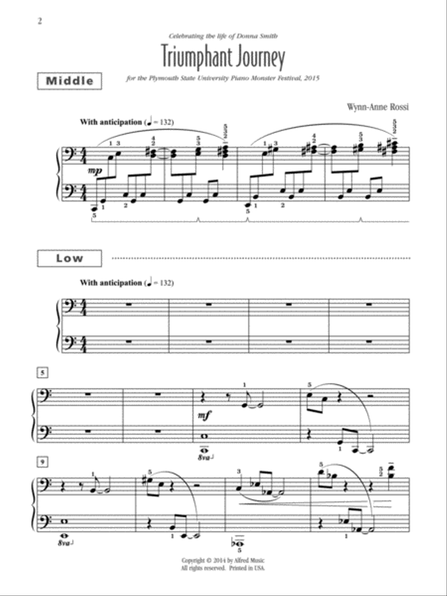 Triumphant Journey - Piano Trio (1 Piano, 6 Hands) Piano Solo scores gallery preview page 1
