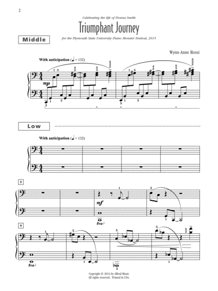 Triumphant Journey - Piano Trio (1 Piano, 6 Hands)