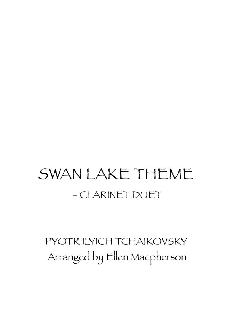 TCHAIKOVSKY SWAN LAKE THEME - CLARINET DUET Clarinet Duet scores gallery preview page 1
