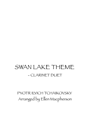 Book cover for TCHAIKOVSKY SWAN LAKE THEME - CLARINET DUET