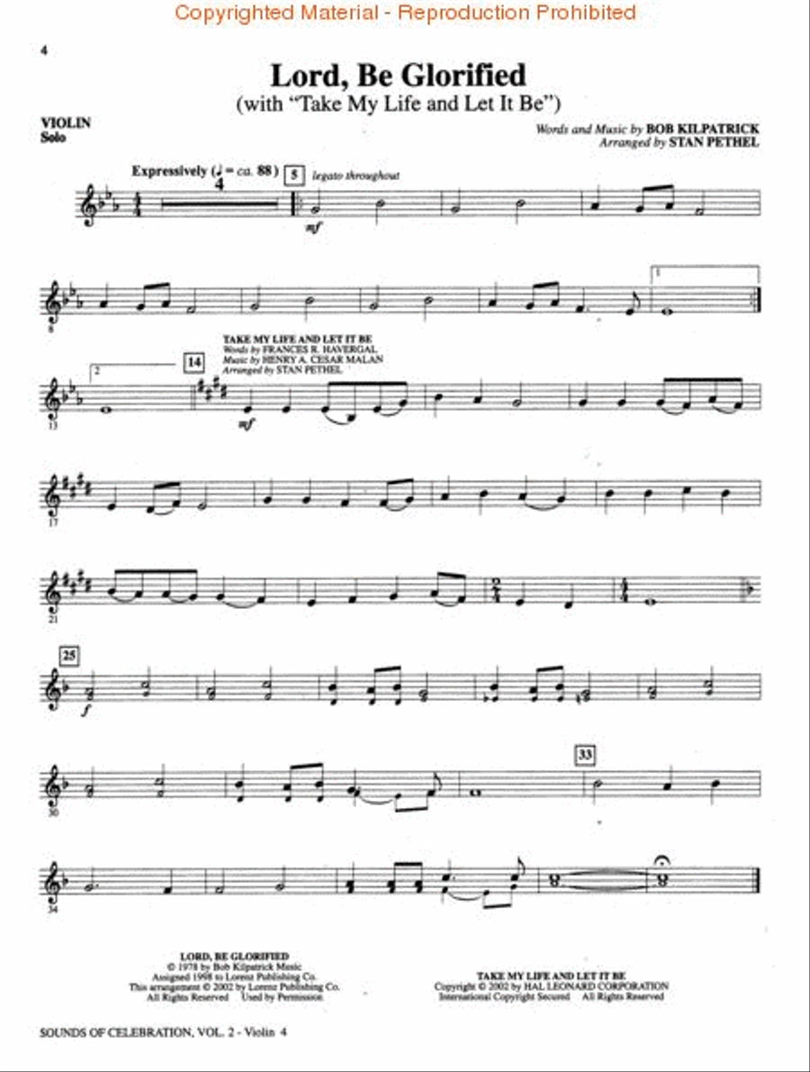 Sounds of Celebration (Volume Two) - Violin Violin scores gallery preview page 3