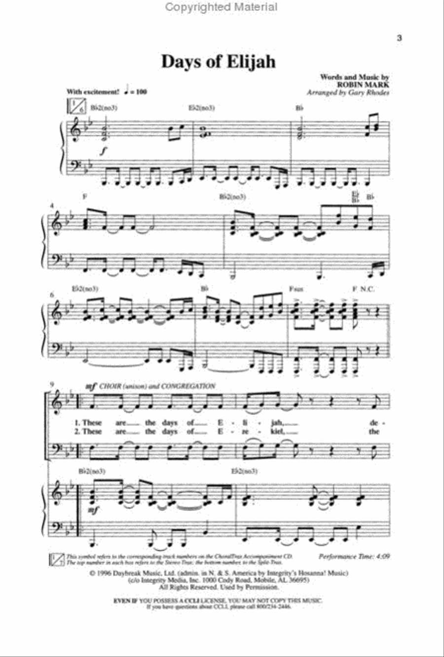 Days Of Elijah - Anthem 4-Part scores gallery preview page 2