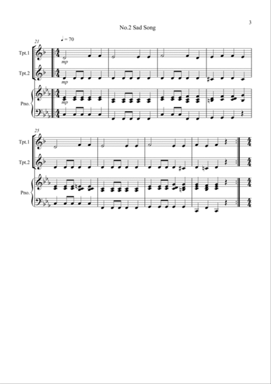 Fun for All! for Trumpets and Piano Trumpet Duet scores gallery preview page 3