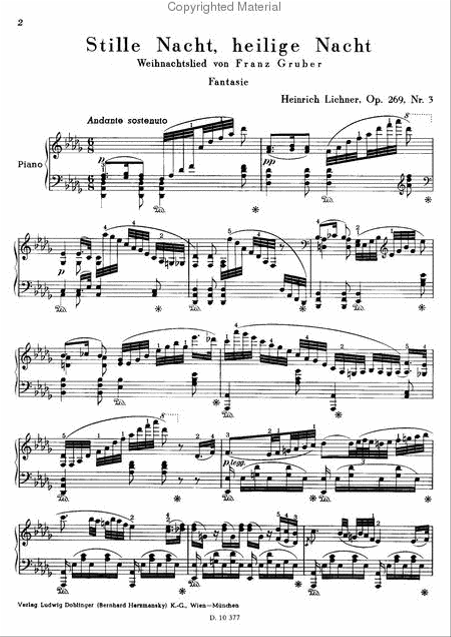 Stille Nacht, heilige Nacht Piano Solo scores gallery preview page 2