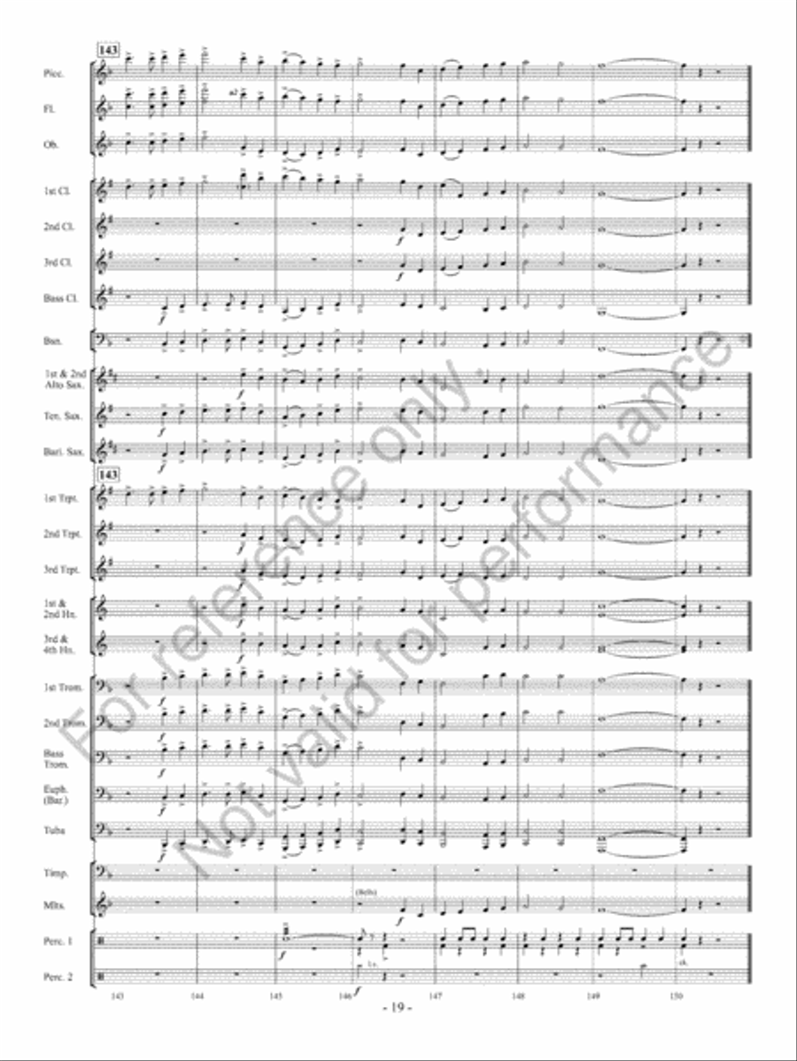 Yorkshire Folk Song Suite Concert Band scores gallery preview page 20