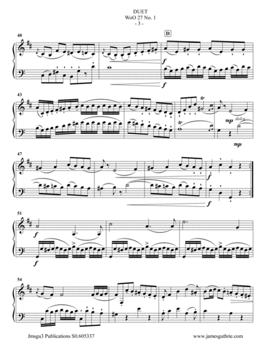 Beethoven: Three Duets WoO 27 for Clarinet & Cello image number null