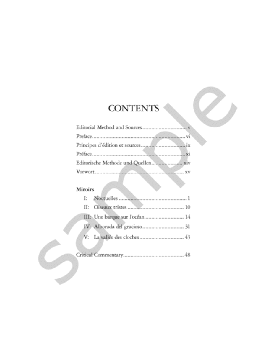 Miroirs for Piano Miroirs for Piano Piano scores gallery preview page 2
