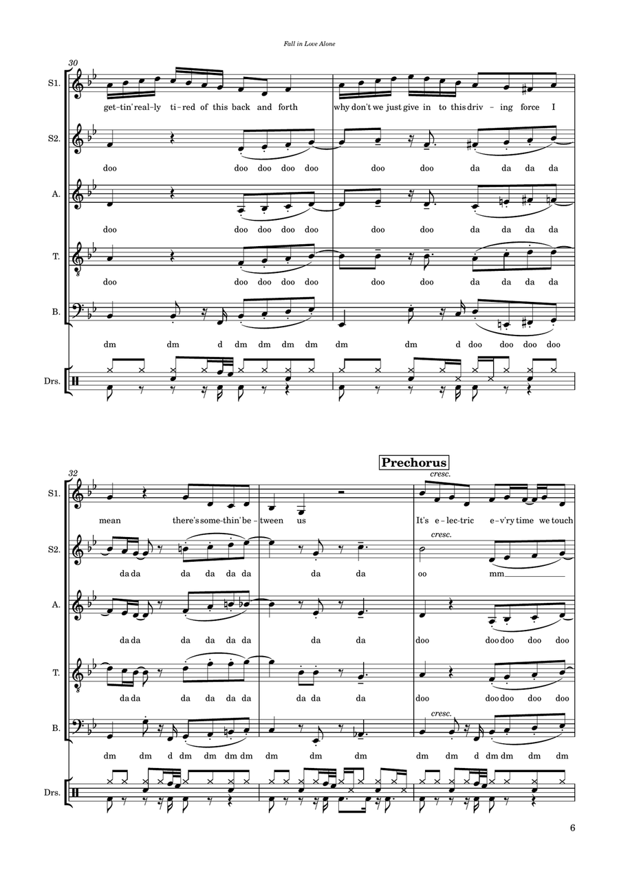 Fall In Love Alone Divisi scores gallery preview page 6
