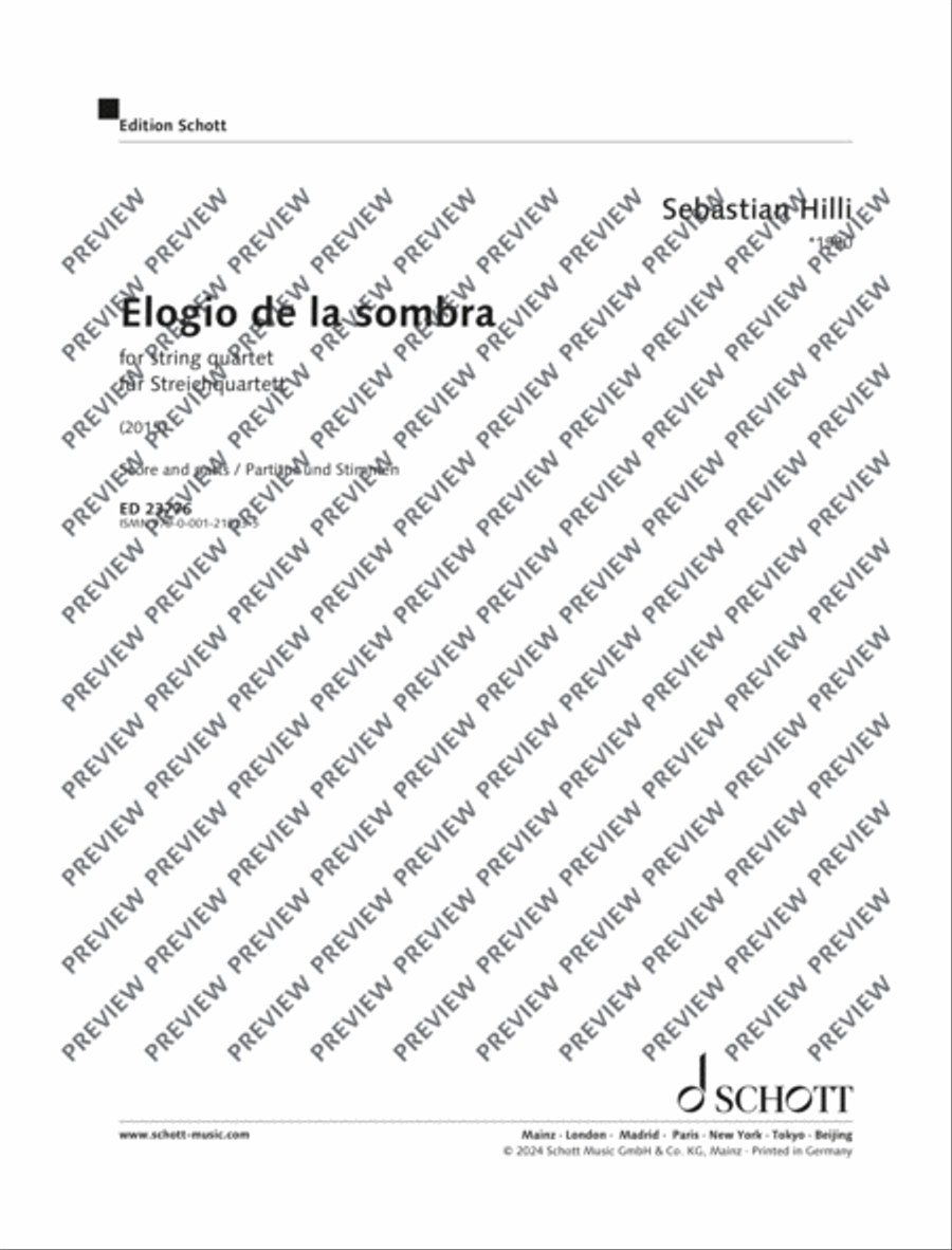 Elogio de la sombra String Quartet scores gallery preview page 2