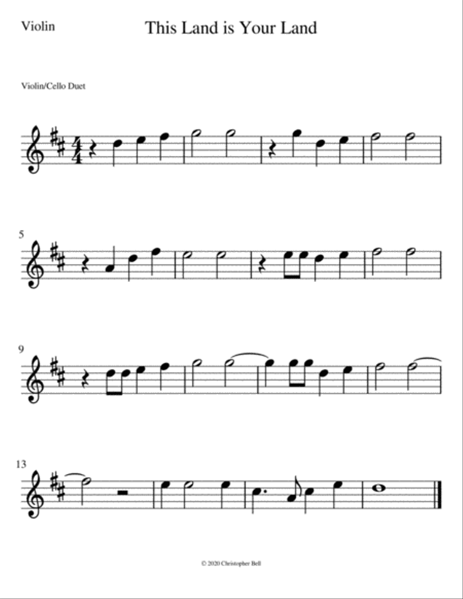 This Land Is Your Land This Land Is Your Land String Duet scores gallery preview page 2