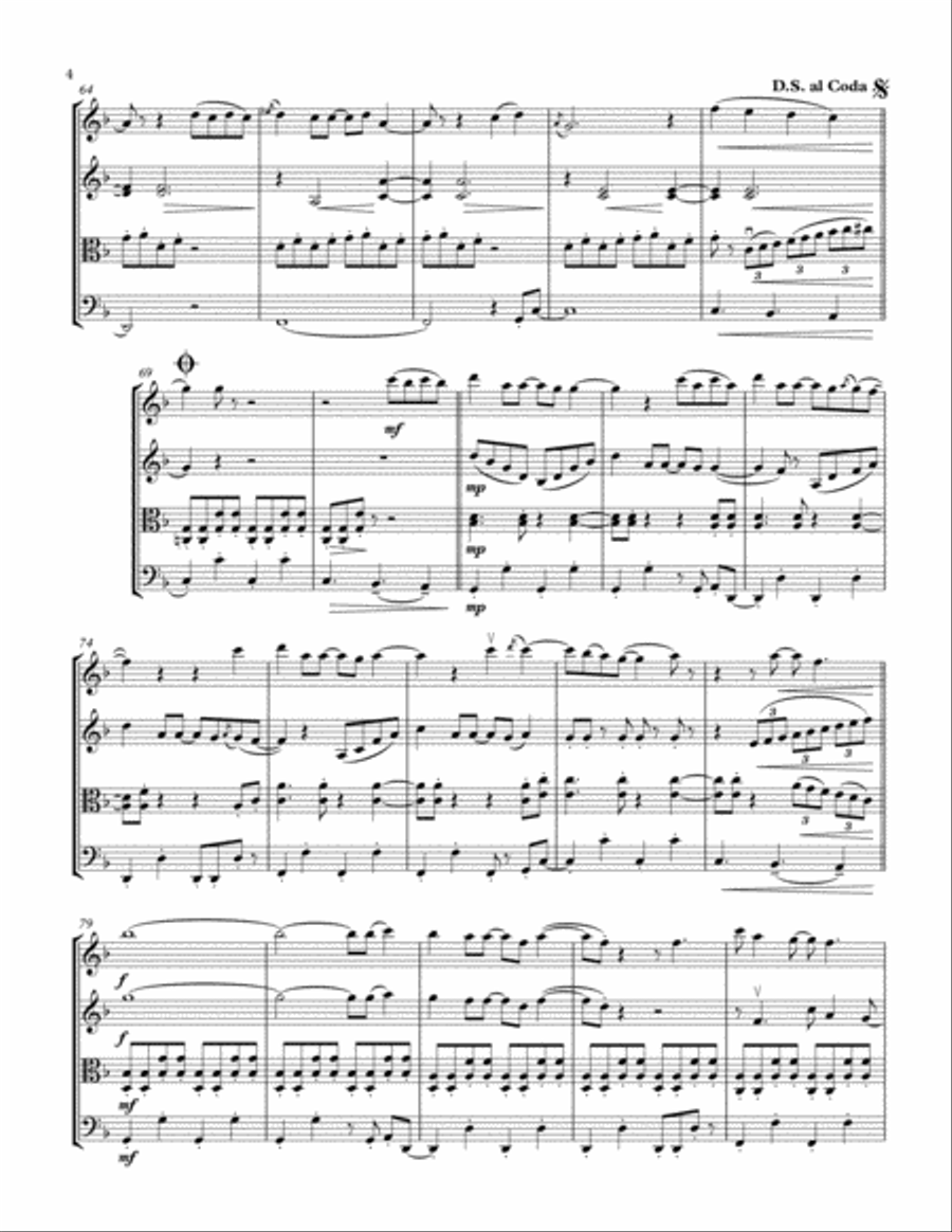 Blinding Lights String Quartet scores gallery preview page 4