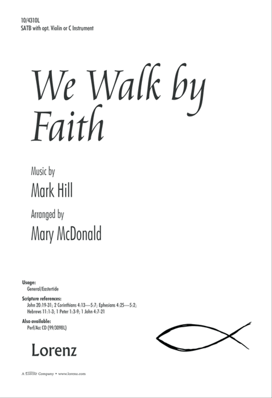 We Walk by Faith 4-Part scores gallery preview page 1