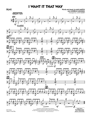 I Want It That Way (arr. John Berry) - Drums