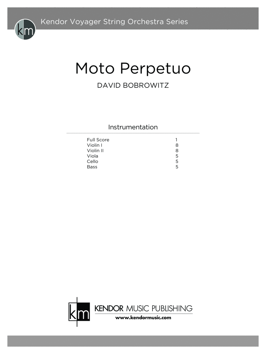 Moto Perpetuo - Full Score