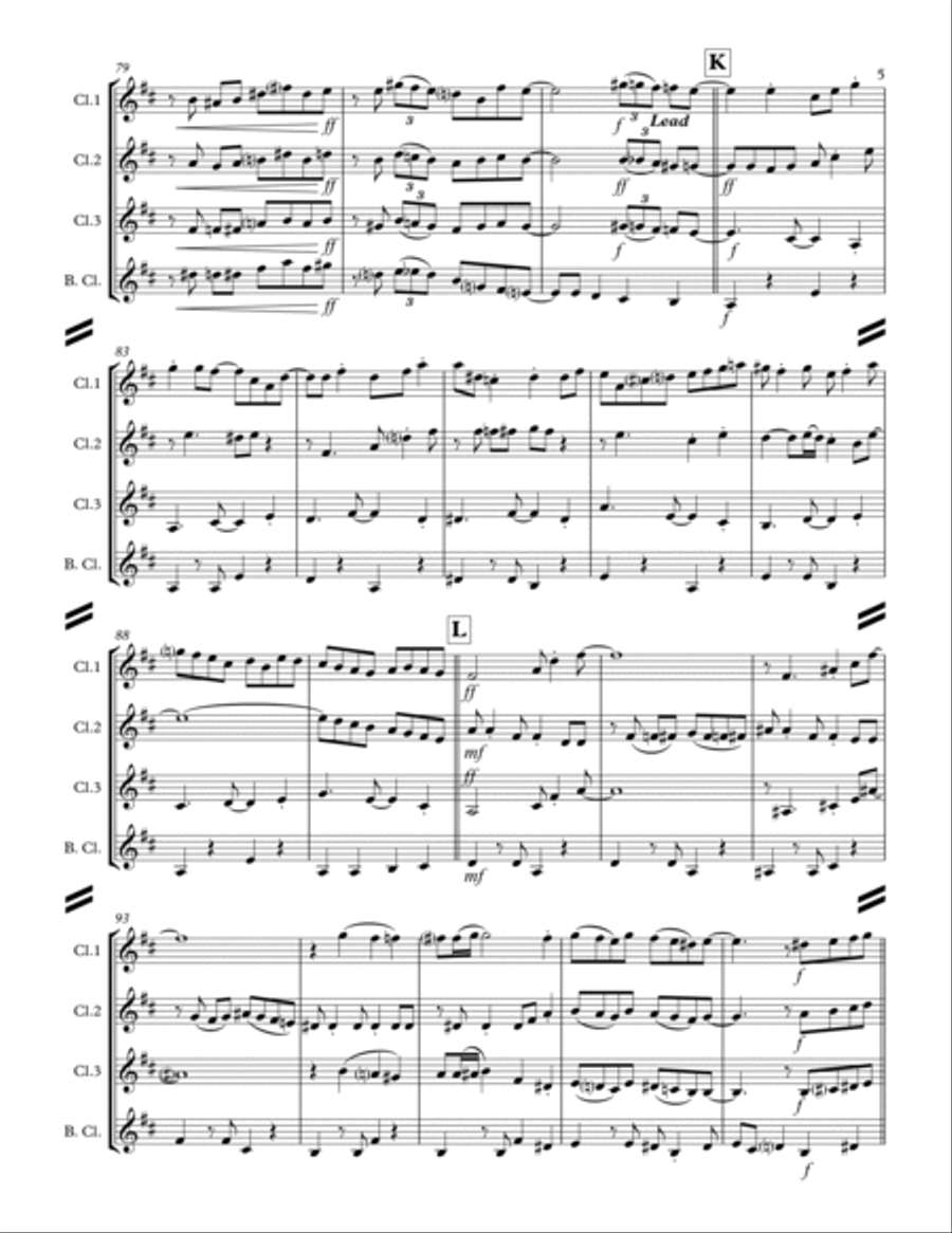 Who’s Sorry Now? (for Clarinet Quartet) Clarinet Quartet scores gallery preview page 6