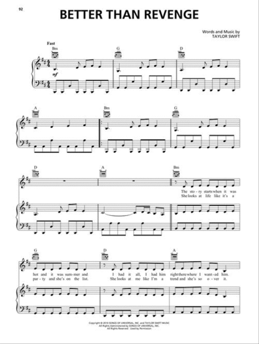 Taylor Swift – Speak Now (Taylor's Version) Piano, Vocal, Guitar scores gallery preview page 6