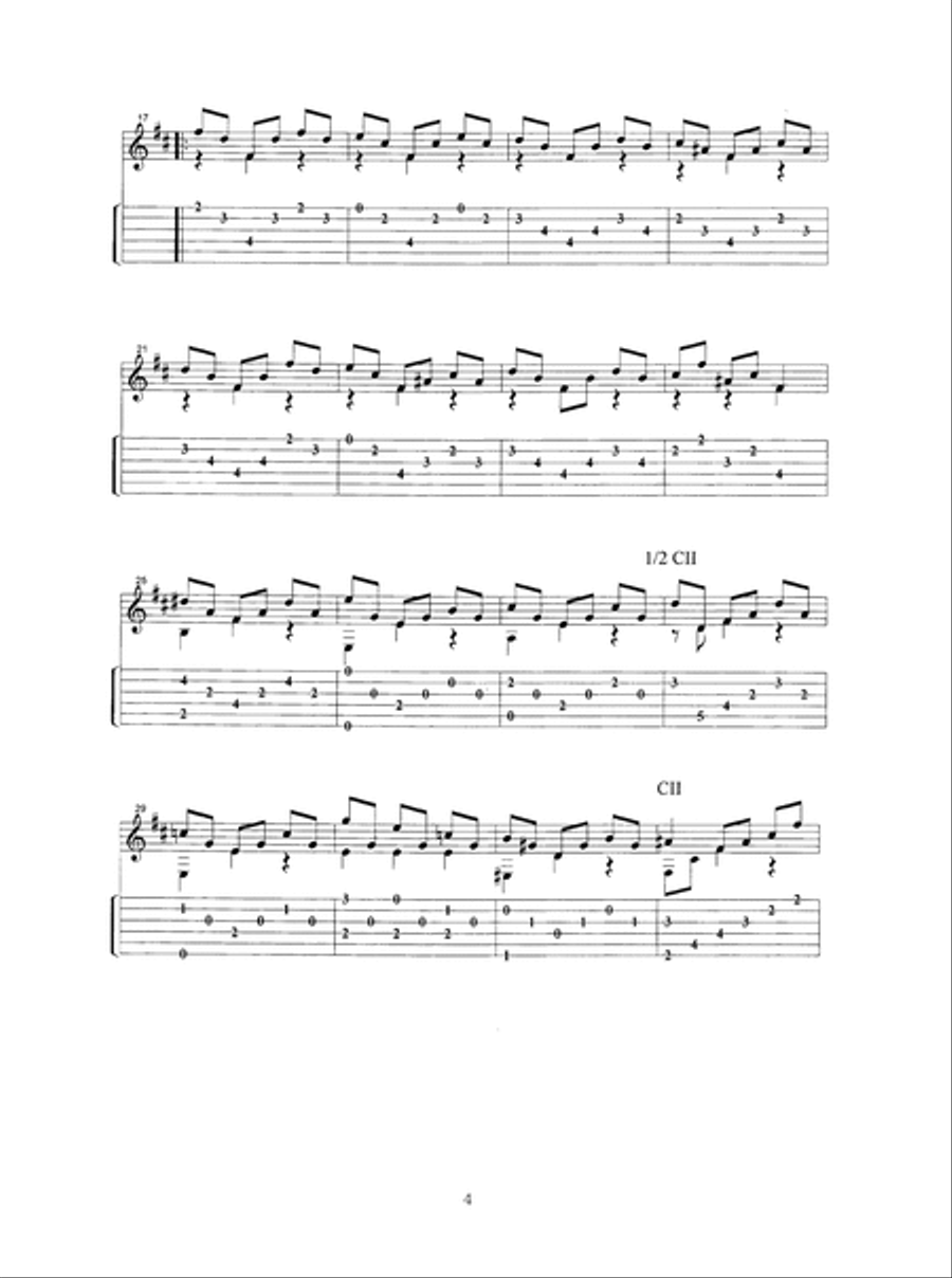 Classical Masterpieces in Tablature Acoustic Guitar scores gallery preview page 5