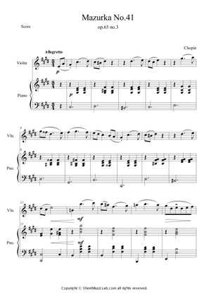 Book cover for Mazurka No.41 Op. 63 No. 3