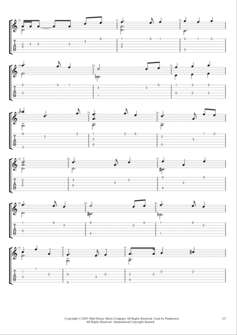 The Medallion Calls Guitar Tablature scores gallery preview page 2