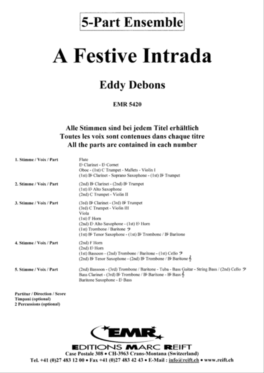 A Festive Intrada A Festive Intrada Concert Band scores gallery preview page 2