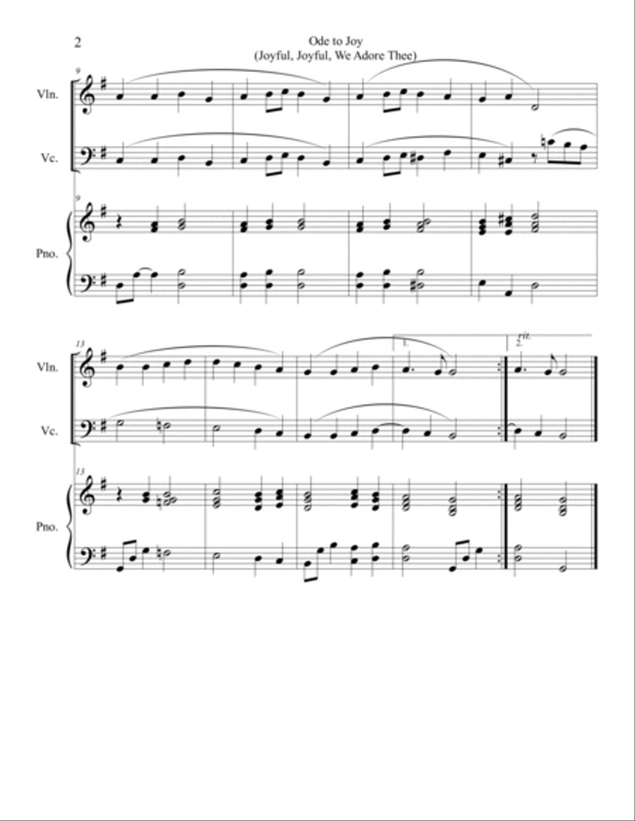 10 Easter Duets for Violin and Cello with Piano Accompaniment - Volume 1 Piano Trio scores gallery preview page 4
