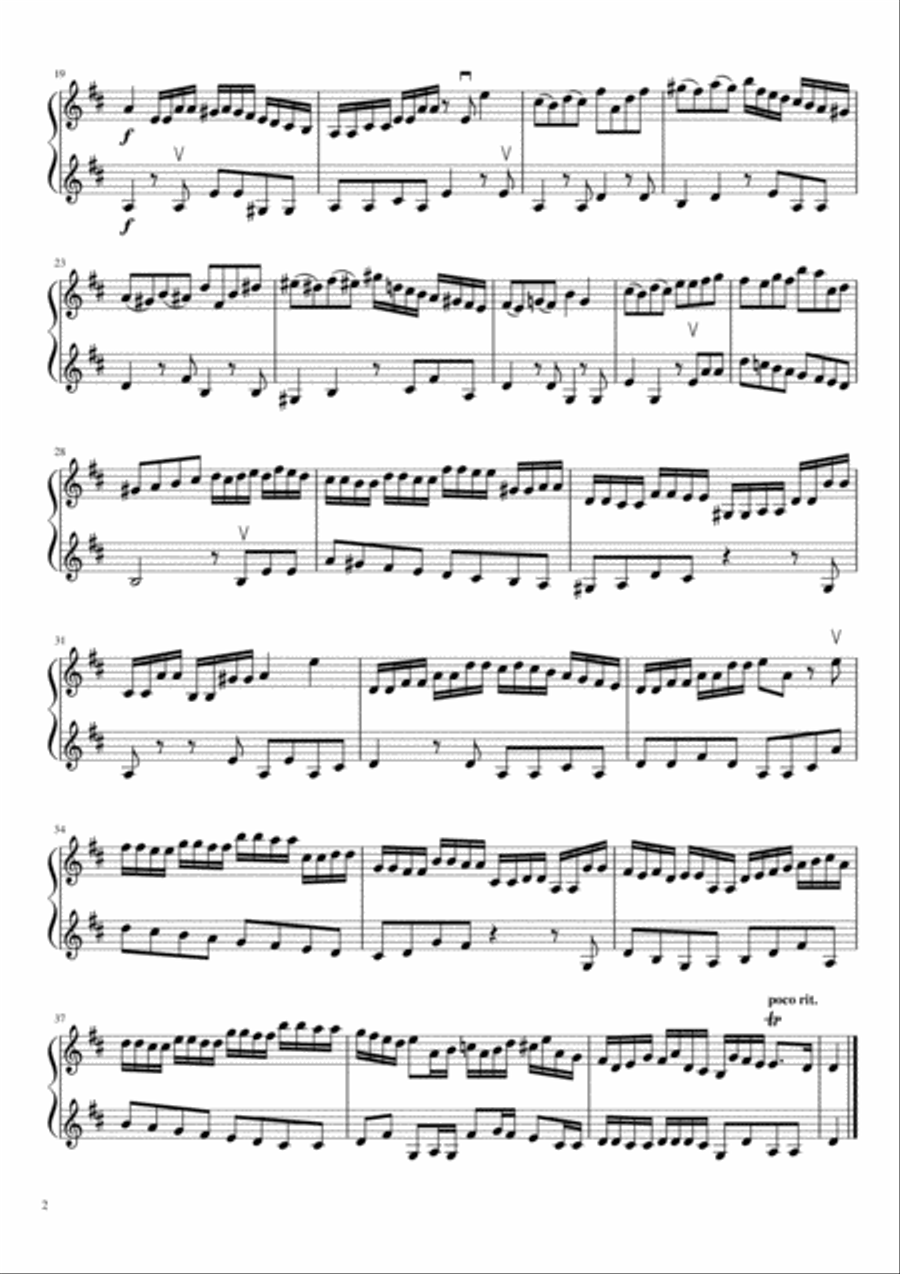 Brandenburg Concerto No. 5, Mov. 1 String Duet scores gallery preview page 3