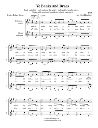 Ye Banks And Braes - flexible 2-part choir