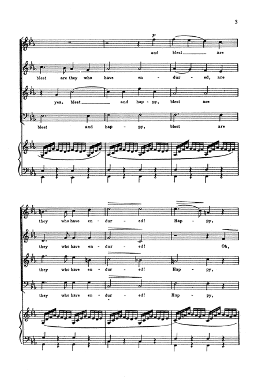 St. Paul: Happy and Blest are They 4-Part scores gallery preview page 4