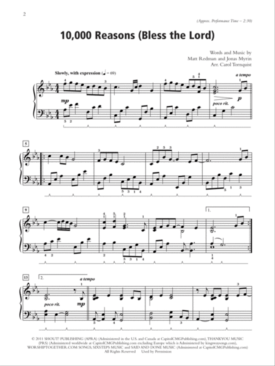 What Praise Can I Play for Weddings? Piano Solo scores gallery preview page 2