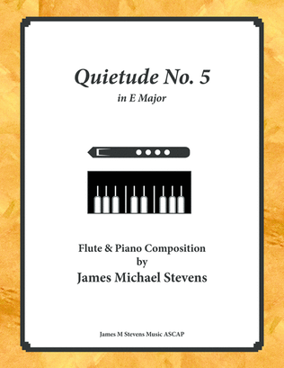 Book cover for Quietude No. 5 - Flute & Piano