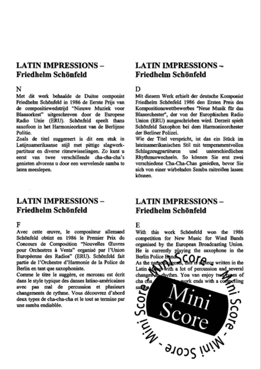 Latin Impressions Concert Band scores gallery preview page 5