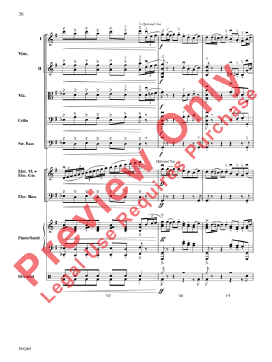 A Mad Russian's Christmas String Orchestra scores gallery preview page 37