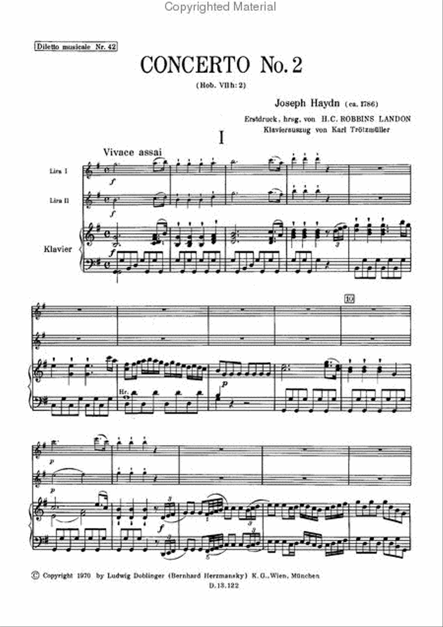 Concerto Nr. 2 G-Dur Hob. VIIh:2 Flute scores gallery preview page 2