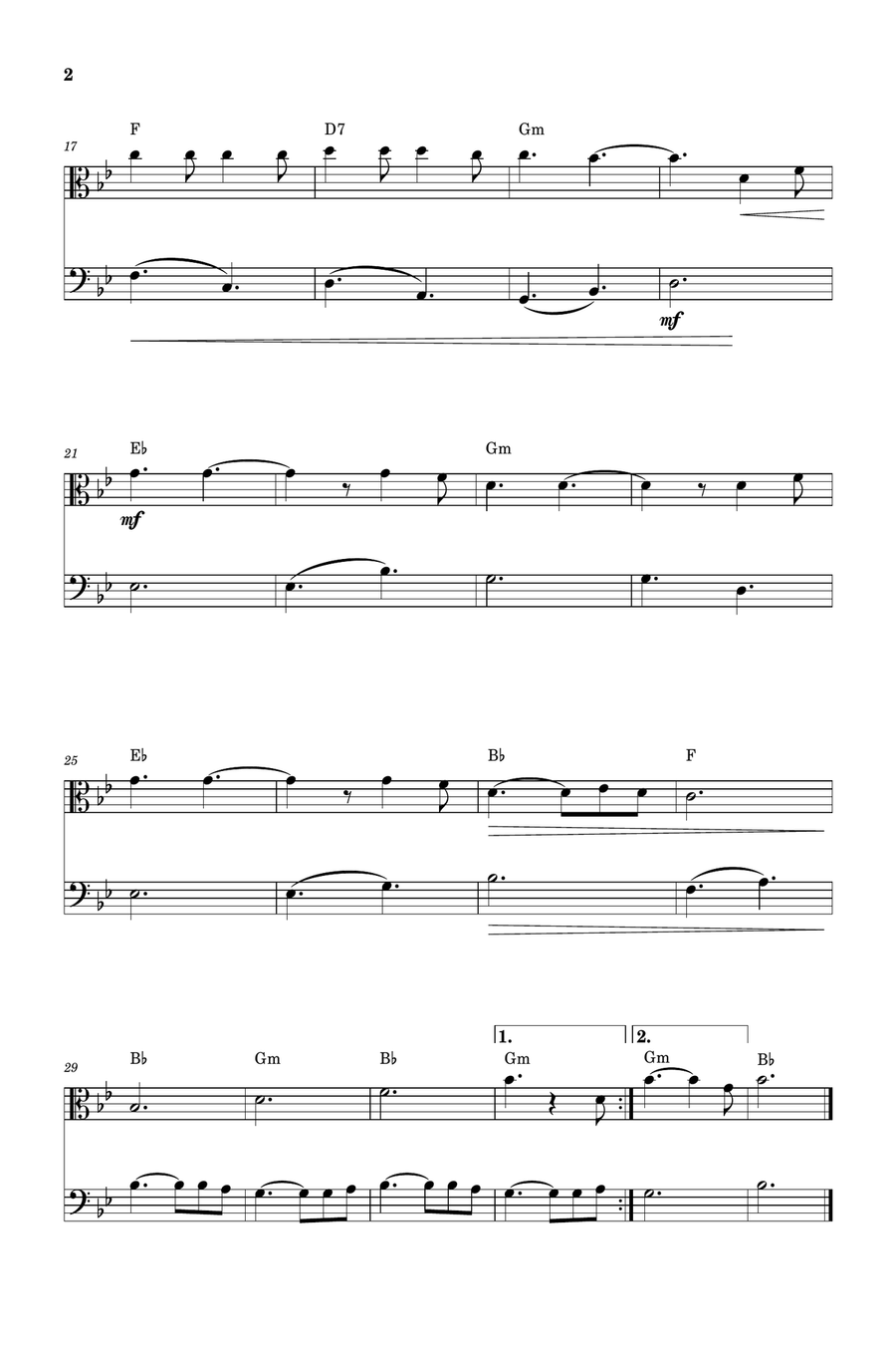 Hallelujah Bassoon scores gallery preview page 2