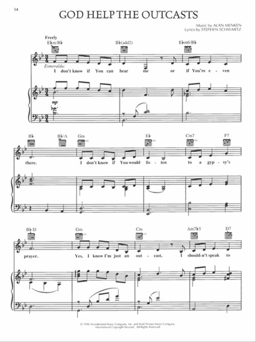 The Hunchback of Notre Dame Piano, Vocal, Guitar scores gallery preview page 5