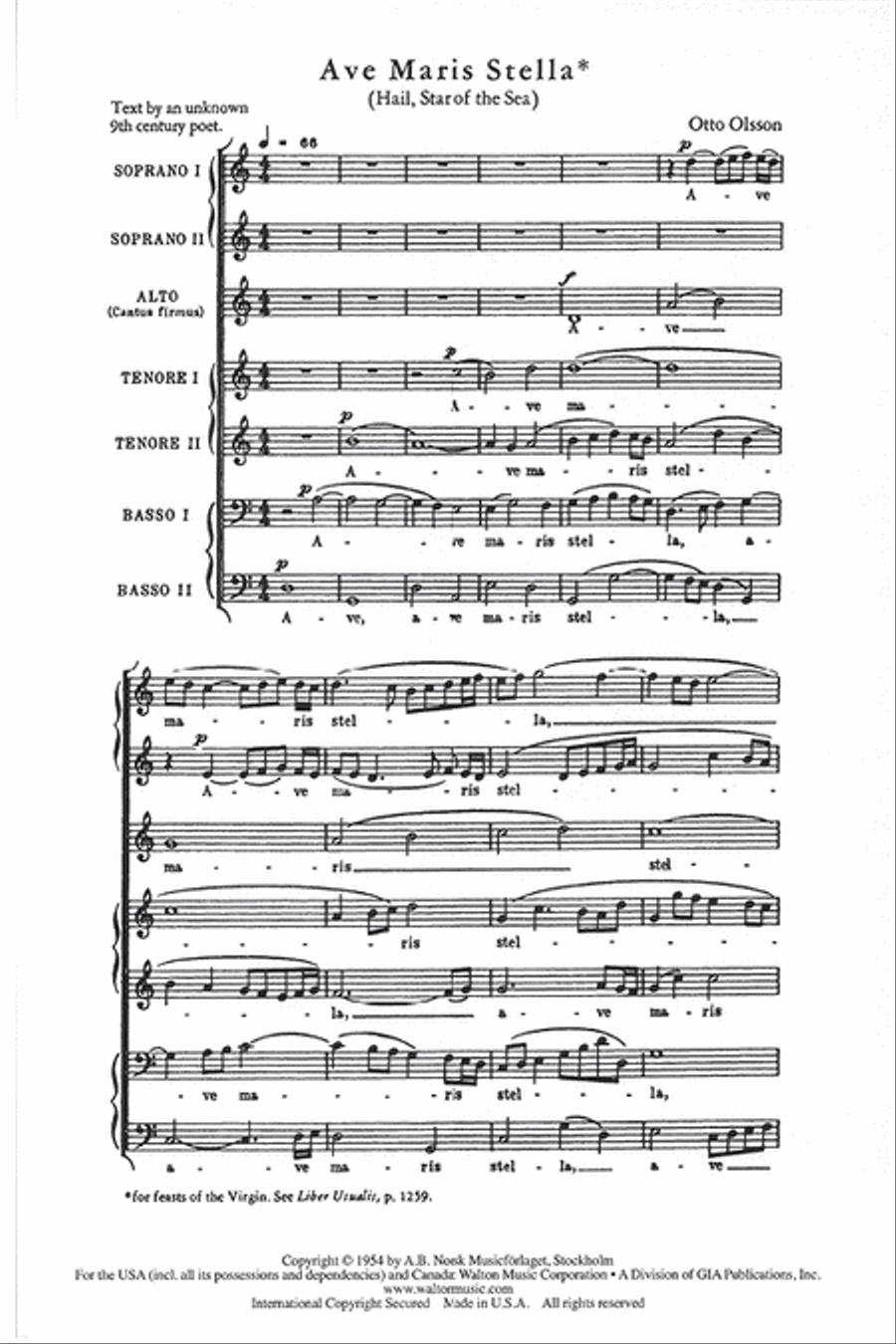 Ave Maris Stella - SSATBB SSATBB scores gallery preview page 2