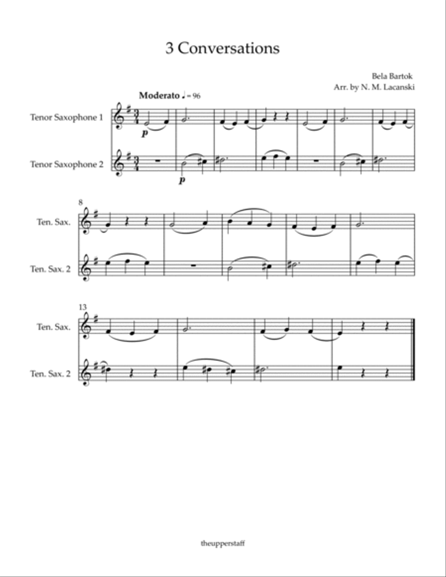 3 Conversations 3 Conversations Woodwind Duet scores gallery preview page 2