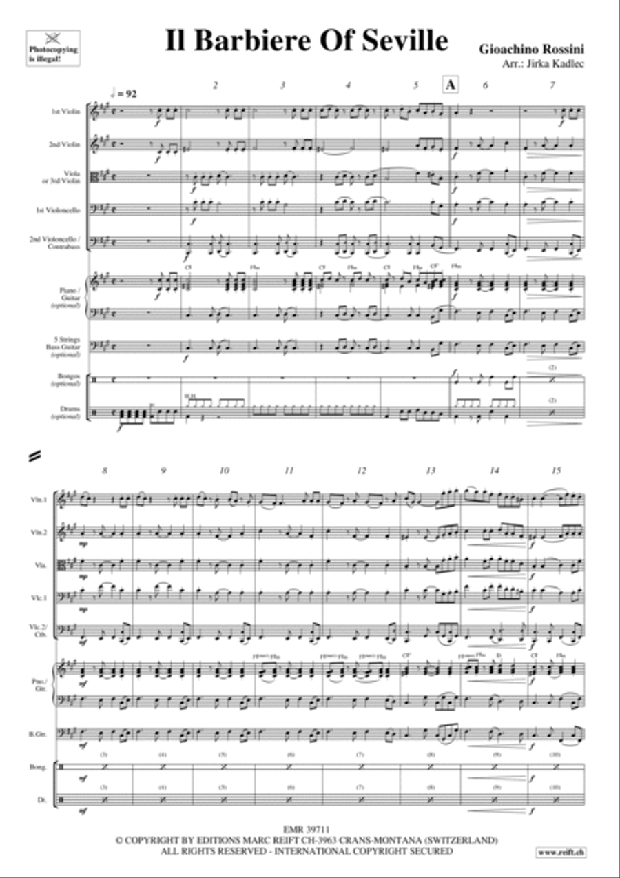 Il Barbiere Of Seville Bass Guitar scores gallery preview page 2