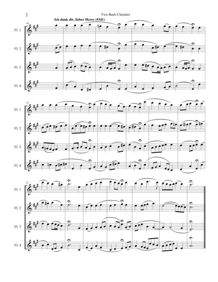 Two Bach Chorales for Flute Quartet image number null