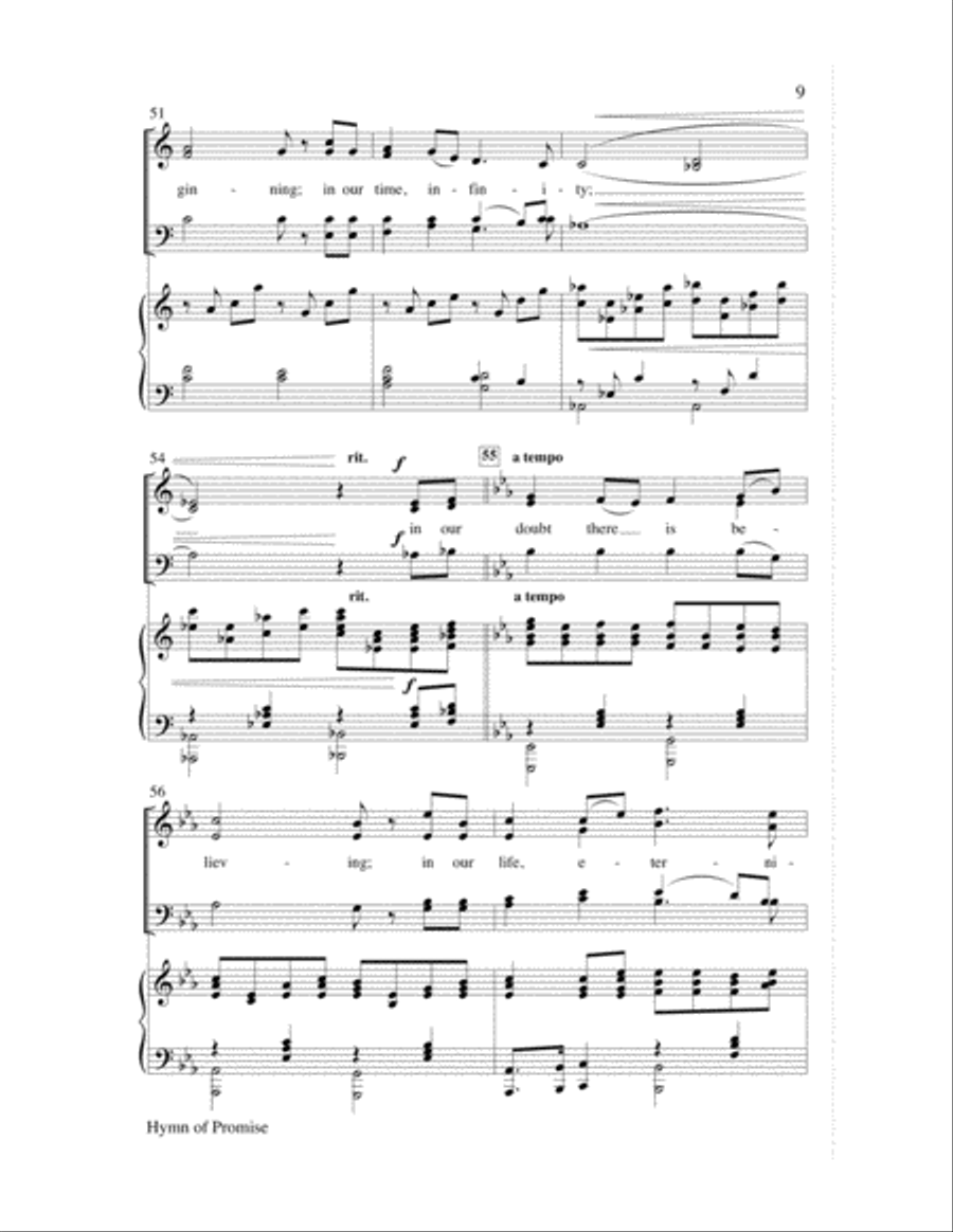 Hymn of Promise 4-Part scores gallery preview page 9