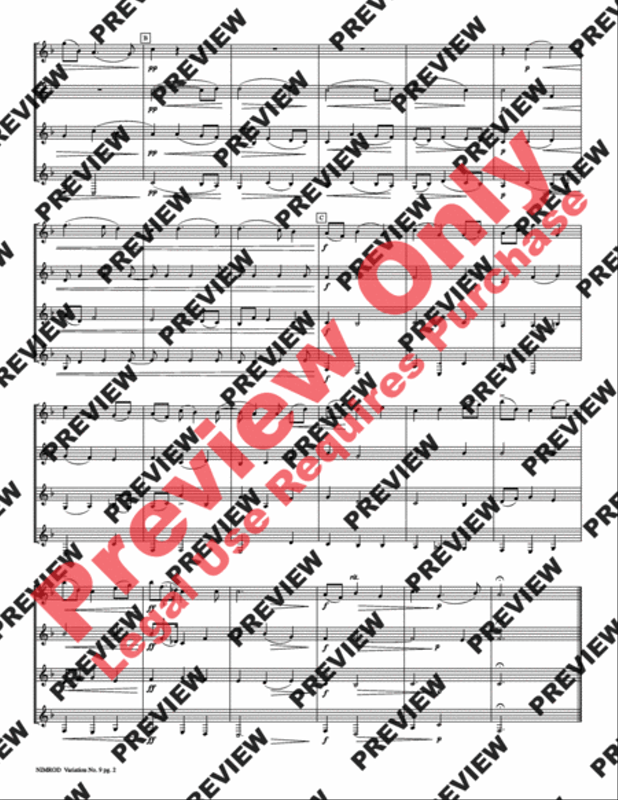 Enigma Variation No. 9 French Horn Quartet scores gallery preview page 4