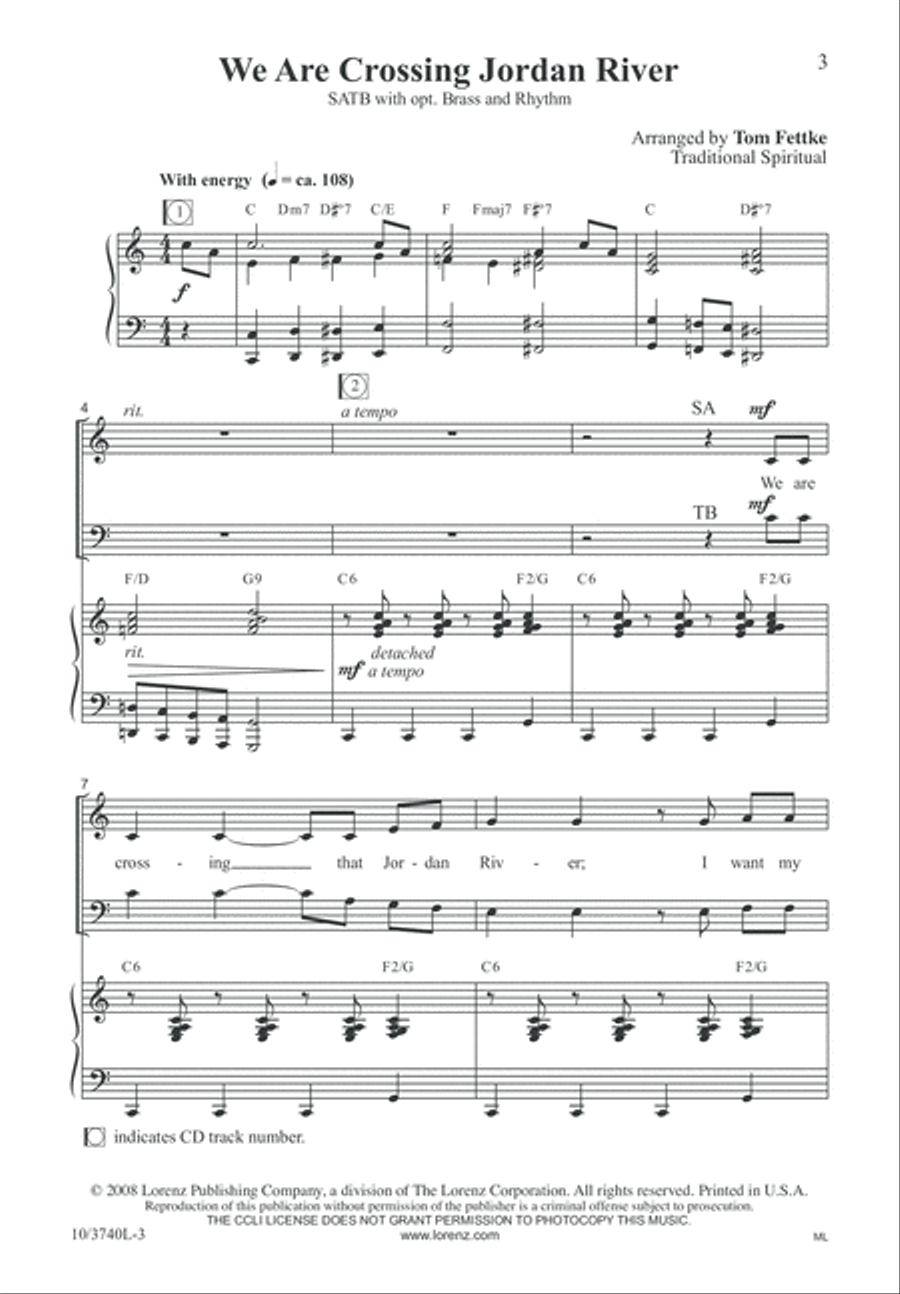 We Are Crossing Jordan River 4-Part scores gallery preview page 3