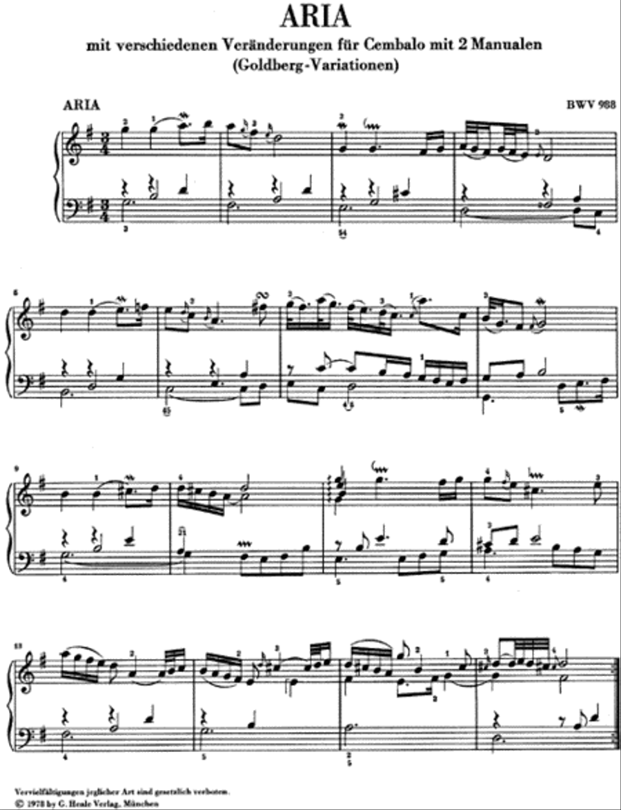 Goldberg Variations BWV 988 Piano Solo scores gallery preview page 2