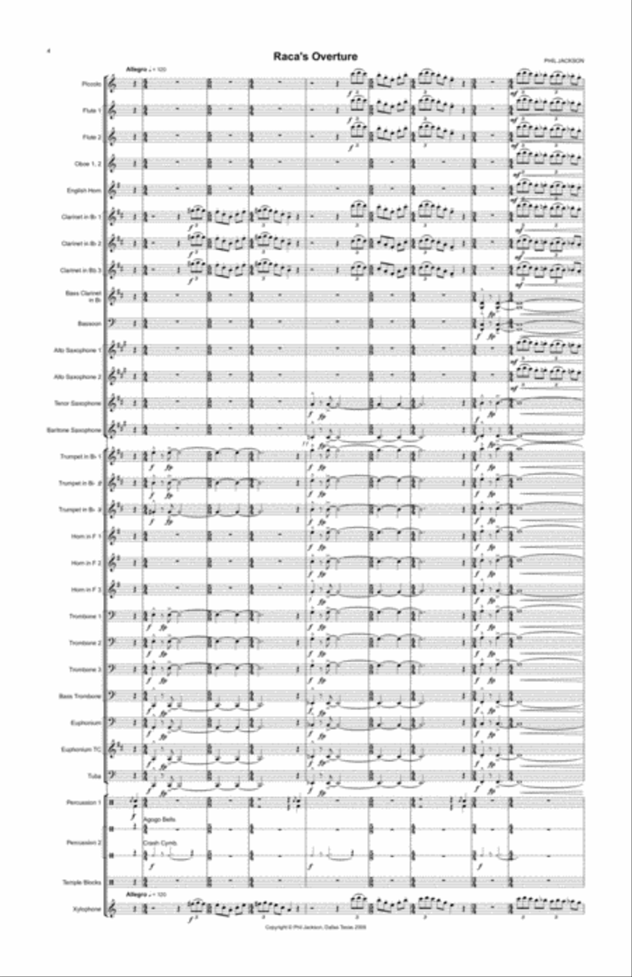 Raca's Overture Concert Band scores gallery preview page 4