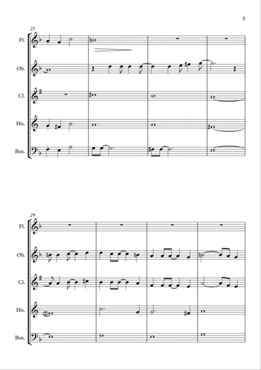 Africa Woodwind Quintet scores gallery preview page 5