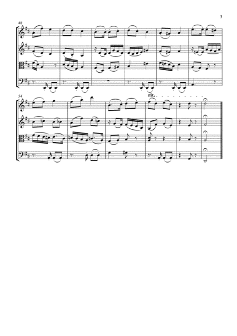 Hungarian Dance №13 String Quartet scores gallery preview page 4