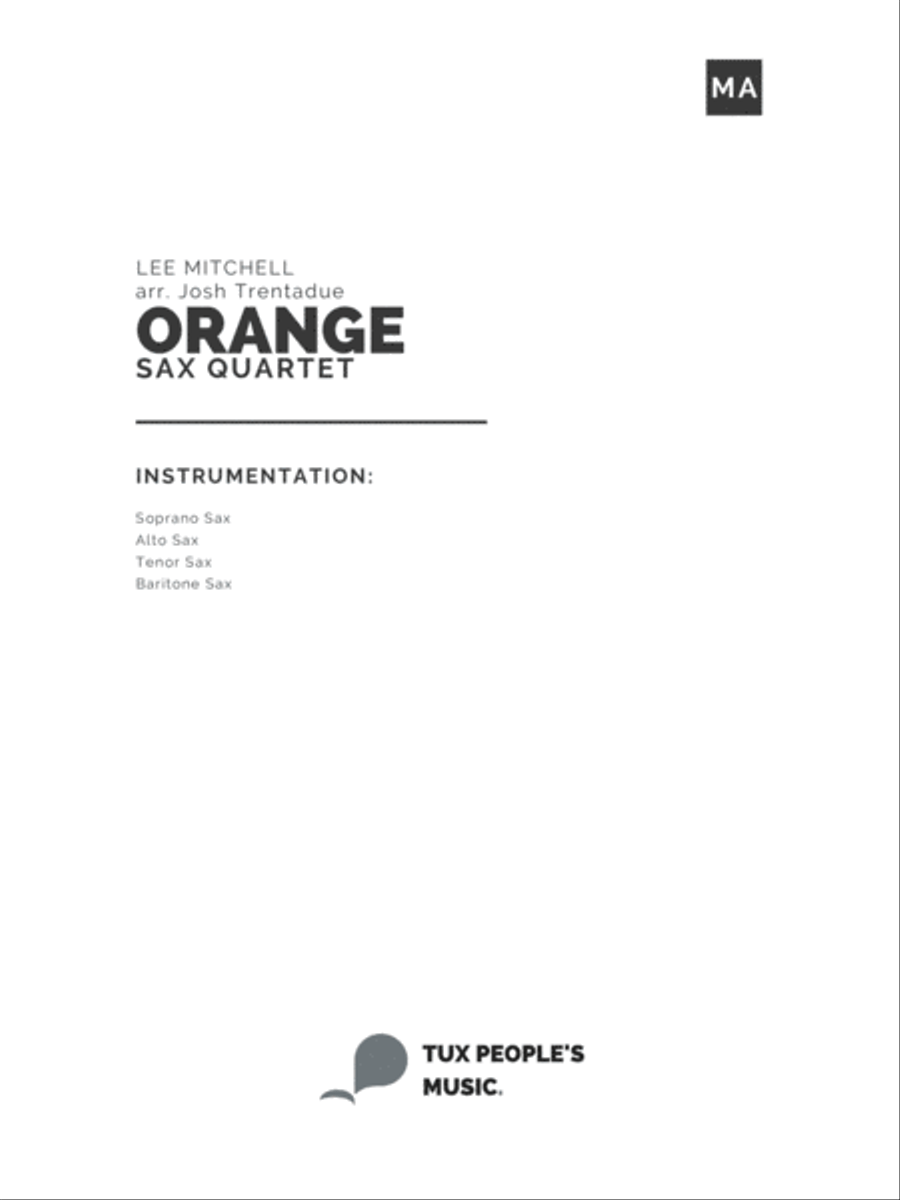 Orange Saxophone Quartet scores gallery preview page 2