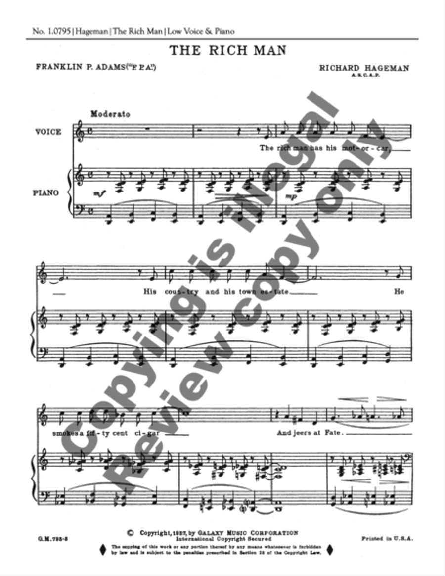The Rich Man The Rich Man Low Voice scores gallery preview page 3