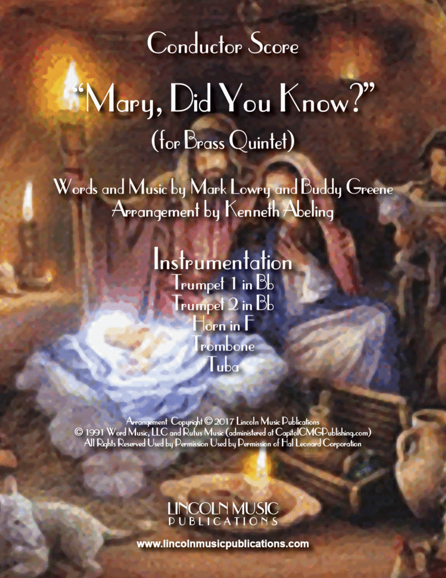 Mary, Did You Know? Horn scores gallery preview page 1