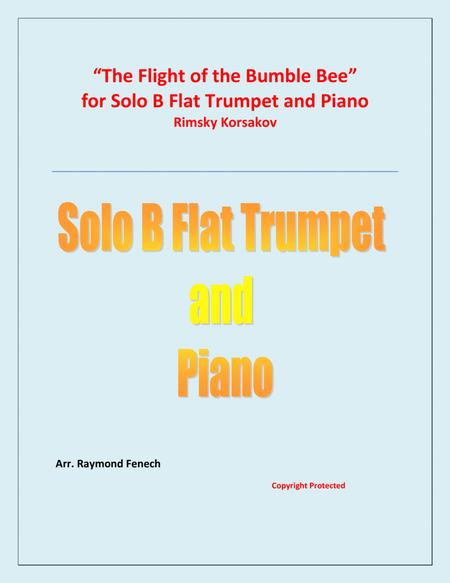 The Flight of the Bumble Bee - Rimsky Korsakov - for Bb Trumpet and Piano image number null